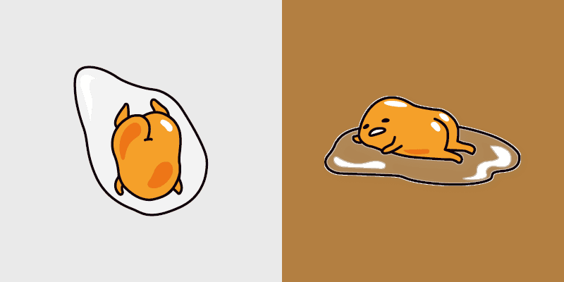 Gudetama custom cursor pack preview for Chrome, Edge and Windows
