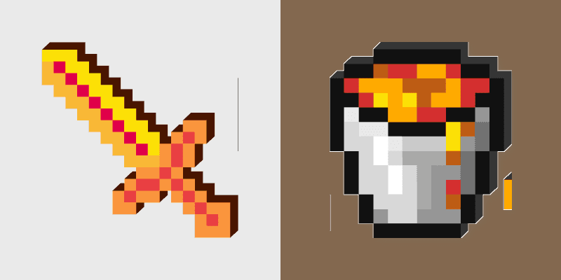 Lava Bucket Sword custom cursor pack preview for Chrome, Edge and Windows