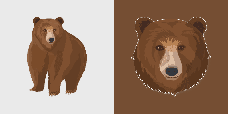 Brown Bear custom cursor pack preview for Chrome, Edge and Windows