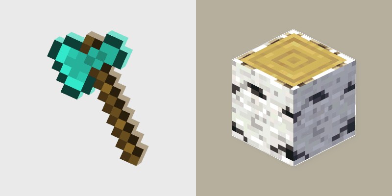 Birch Diamond Axe custom cursor pack preview for Chrome, Edge and Windows