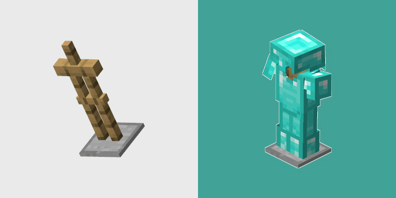 Diamond Armor Stand custom cursor pack preview for Chrome, Edge and Windows