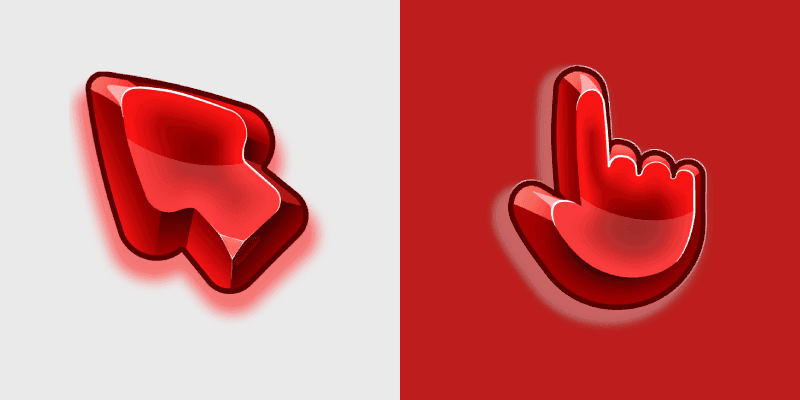 Ruby Gemstone custom cursor pack preview for Chrome, Edge and Windows