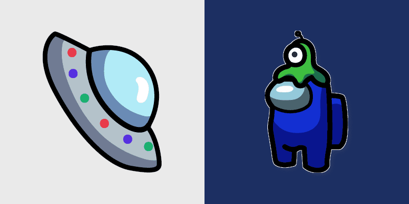 Brainslug UFO Crewmate custom cursor pack preview for Chrome, Edge and Windows