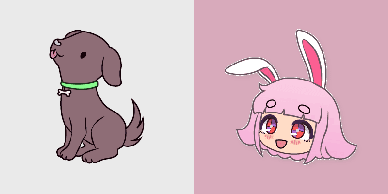 Yuni and Puppy custom cursor pack preview for Chrome, Edge and Windows