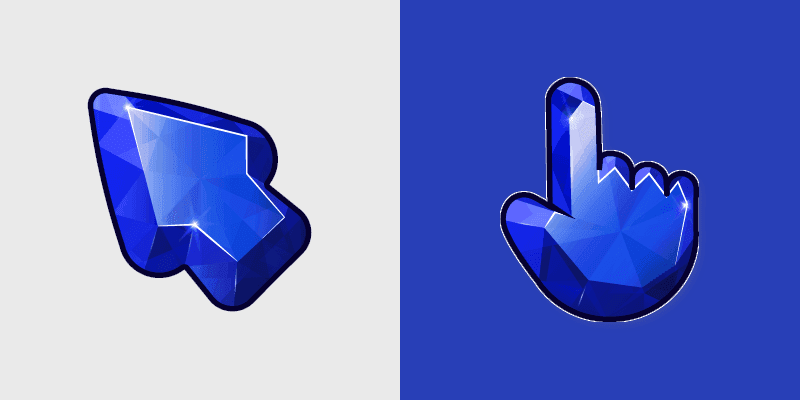 Sapphire Blue custom cursor pack preview for Chrome, Edge and Windows
