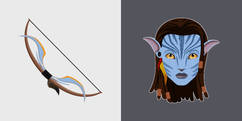 Neytiri Avatar custom cursor pack preview for Chrome, Edge and Windows