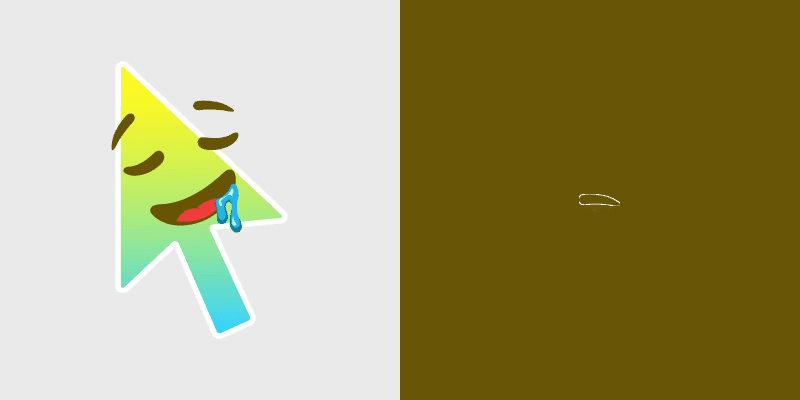 Drooling Face custom cursor pack preview for Chrome, Edge and Windows