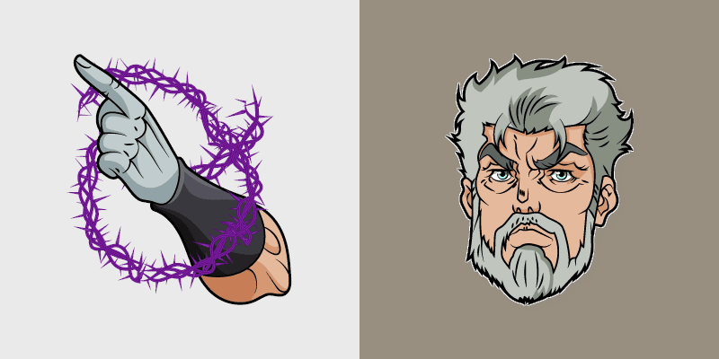 Old Joseph Hermit Purple custom cursor pack preview for Chrome, Edge and Windows