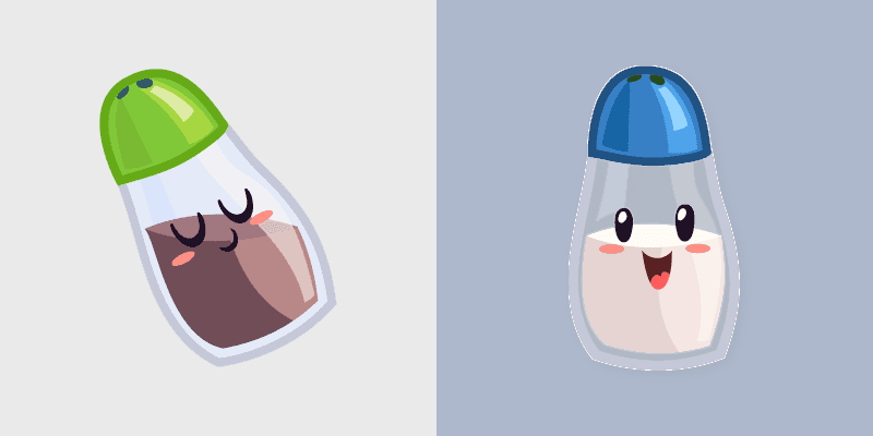 Salt and Pepper Duo custom cursor pack preview for Chrome, Edge and Windows
