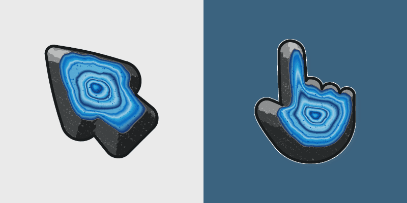 Blue Agate Stone custom cursor pack preview for Chrome, Edge and Windows