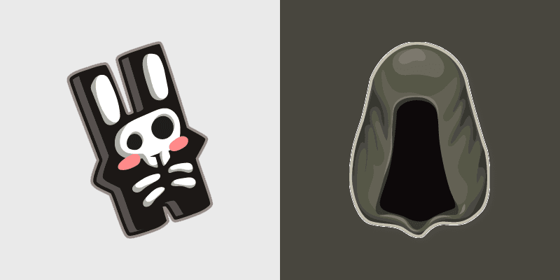 Grim Reaper and Hare Trinket custom cursor pack preview for Chrome, Edge and Windows