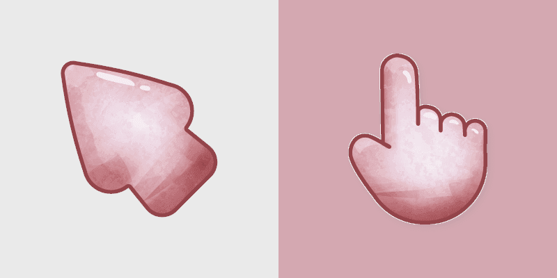 Rose Quartz custom cursor pack preview for Chrome, Edge and Windows
