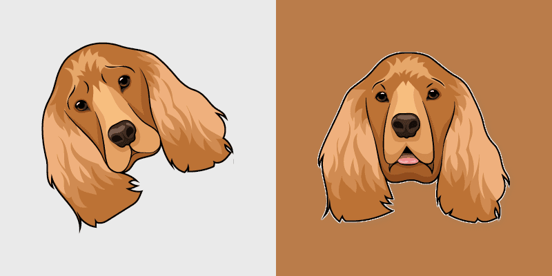 English Cocker Spaniel custom cursor pack preview for Chrome, Edge and Windows