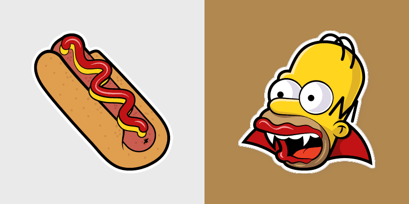 Homer Halloween Vampire custom cursor pack preview for Chrome, Edge and Windows