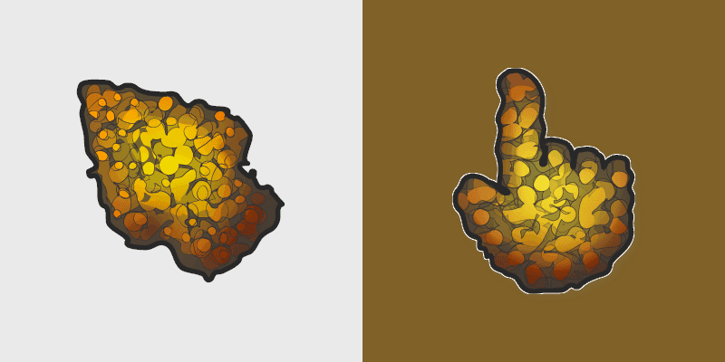 Enchanted Glowstone custom cursor pack preview for Chrome, Edge and Windows