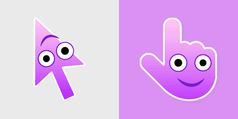 Upside-Down Face custom cursor pack preview for Chrome, Edge and Windows