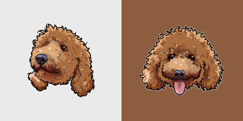 Toy Poodle custom cursor pack preview for Chrome, Edge and Windows