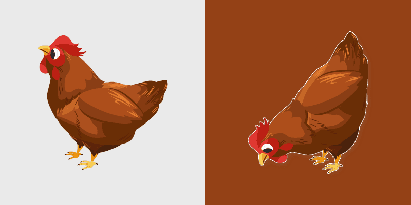 Chicken custom cursor pack preview for Chrome, Edge and Windows