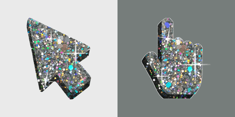 Aurora Cute custom cursor pack preview for Chrome, Edge and Windows