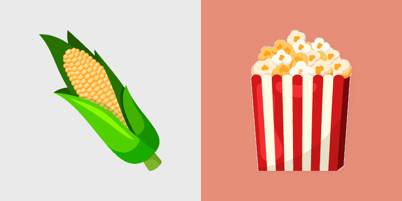 Popcorn & Corn custom cursor pack preview for Chrome, Edge and Windows