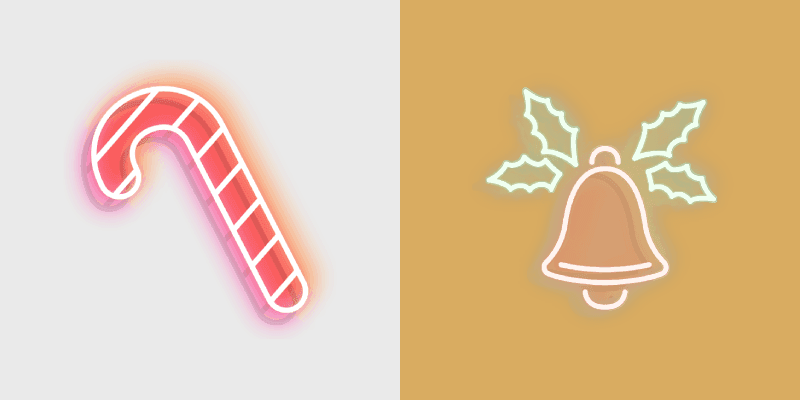 Candy Cane Bell custom cursor pack preview for Chrome, Edge and Windows