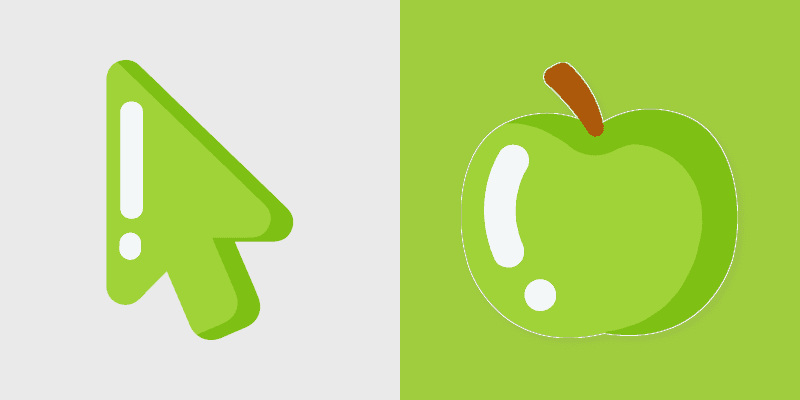 Nature Green Minimal custom cursor pack preview for Chrome, Edge and Windows