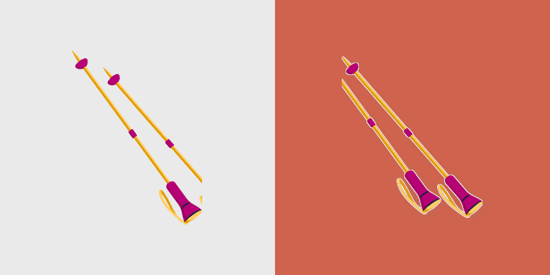 Skiing custom cursor pack preview for Chrome, Edge and Windows