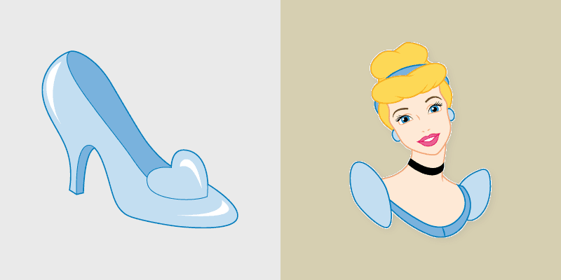 Cinderella custom cursor pack preview for Chrome, Edge and Windows