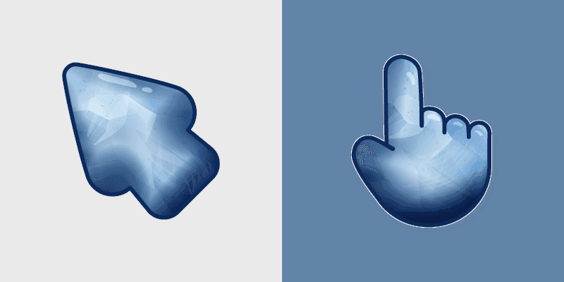 Blue Calcite Stone custom cursor pack preview for Chrome, Edge and Windows