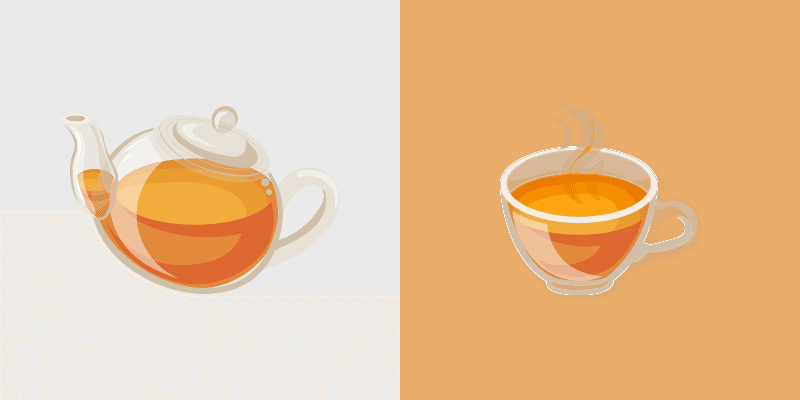 Tea & Teapot custom cursor pack preview for Chrome, Edge and Windows