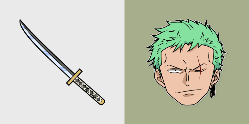 Zoro Sword Masterpiece custom cursor pack preview for Chrome, Edge and Windows