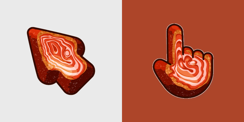 Red Agate Quartz custom cursor pack preview for Chrome, Edge and Windows