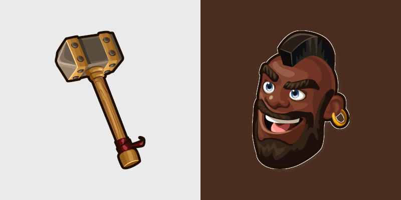 Clash of Clans Hog Rider and War Hammer custom cursor pack preview for Chrome, Edge and Windows