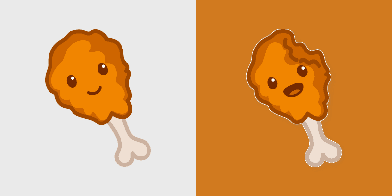 Chicken Leg custom cursor pack preview for Chrome, Edge and Windows