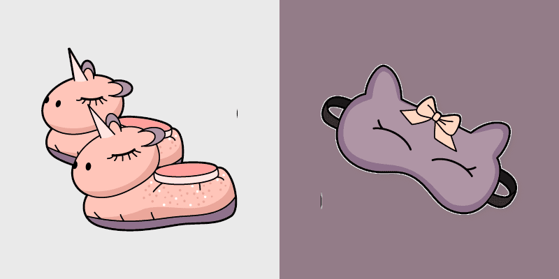 Cat Unicorn Slippers custom cursor pack preview for Chrome, Edge and Windows