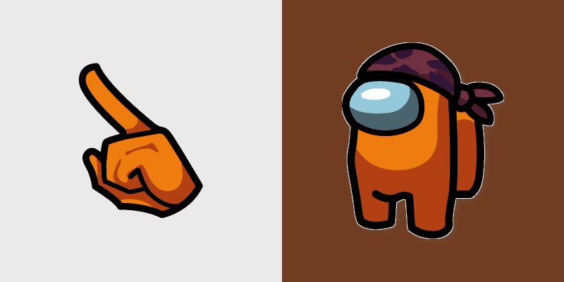 Orange Do Rag Hat Crewmate custom cursor pack preview for Chrome, Edge and Windows