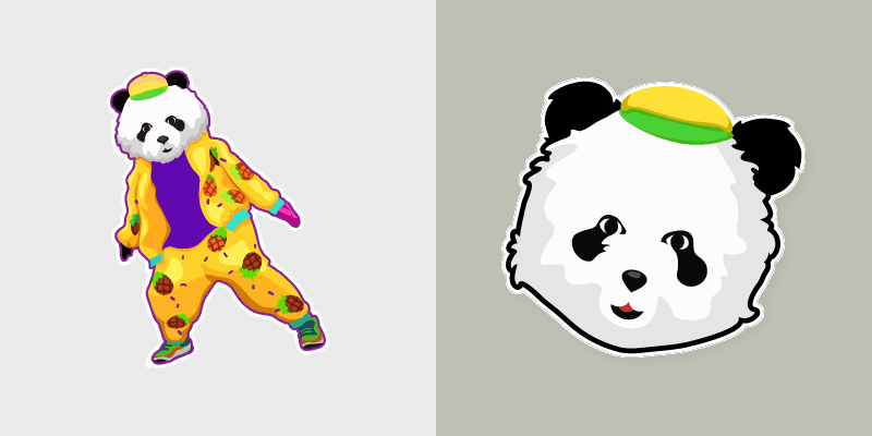 Just Dance Panda custom cursor pack preview for Chrome, Edge and Windows