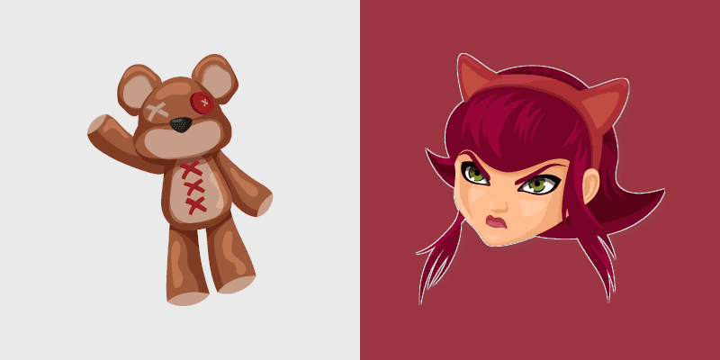 League of Legends Annie & Tibbers custom cursor pack preview for Chrome, Edge and Windows