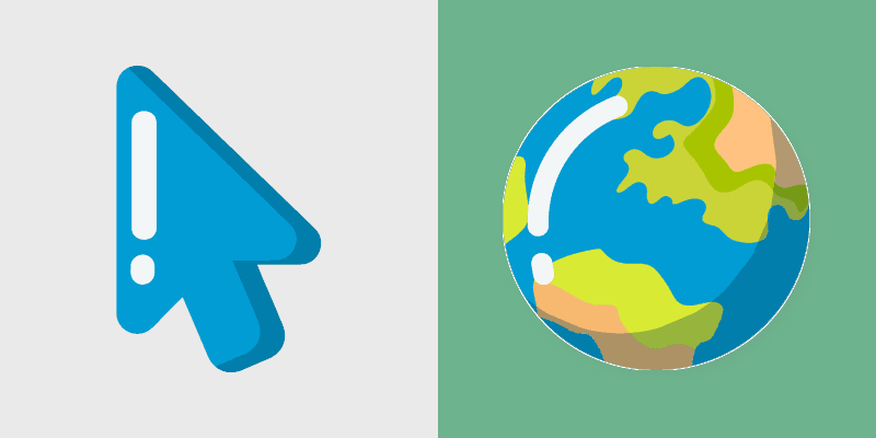 Earth Minimal custom cursor pack preview for Chrome, Edge and Windows