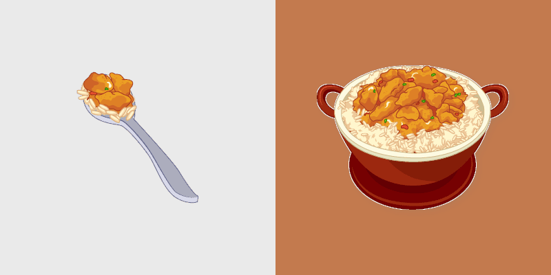 Chicken Curry custom cursor pack preview for Chrome, Edge and Windows