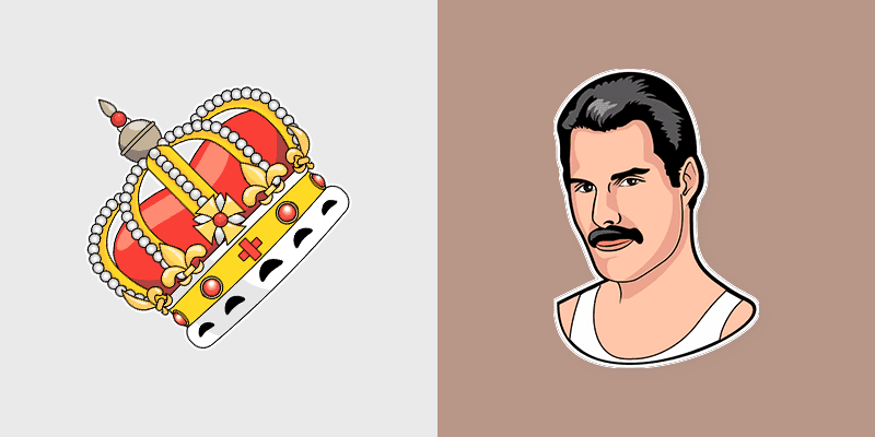 Freddie Mercury custom cursor pack preview for Chrome, Edge and Windows