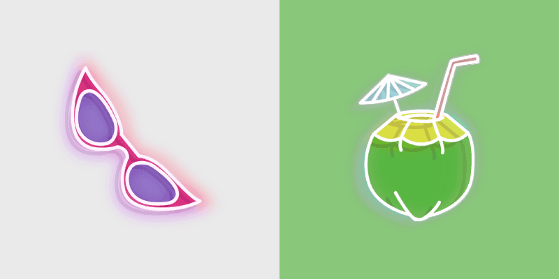 SUN Sunglasses Coconut custom cursor pack preview for Chrome, Edge and Windows