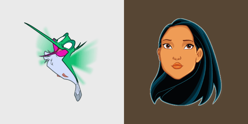Pocahontas & Flit custom cursor pack preview for Chrome, Edge and Windows