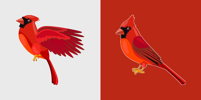 Cardinal custom cursor pack preview for Chrome, Edge and Windows