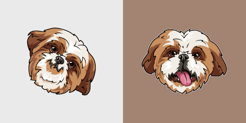 Shih Tzu custom cursor pack preview for Chrome, Edge and Windows