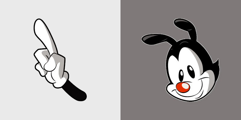 Yakko Warner custom cursor pack preview for Chrome, Edge and Windows
