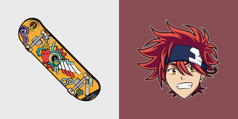 Reki Kyan SK8 custom cursor pack preview for Chrome, Edge and Windows