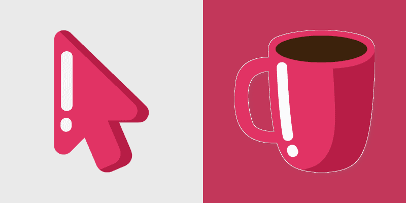 Coffee Cup Minimal custom cursor pack preview for Chrome, Edge and Windows