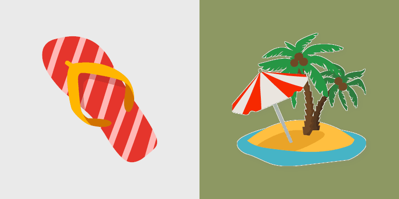 Summer Vacation custom cursor pack preview for Chrome, Edge and Windows
