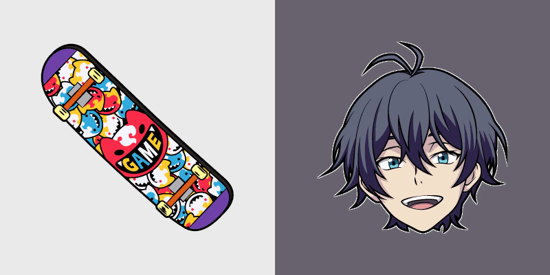Miya Chinen SK8 custom cursor pack preview for Chrome, Edge and Windows